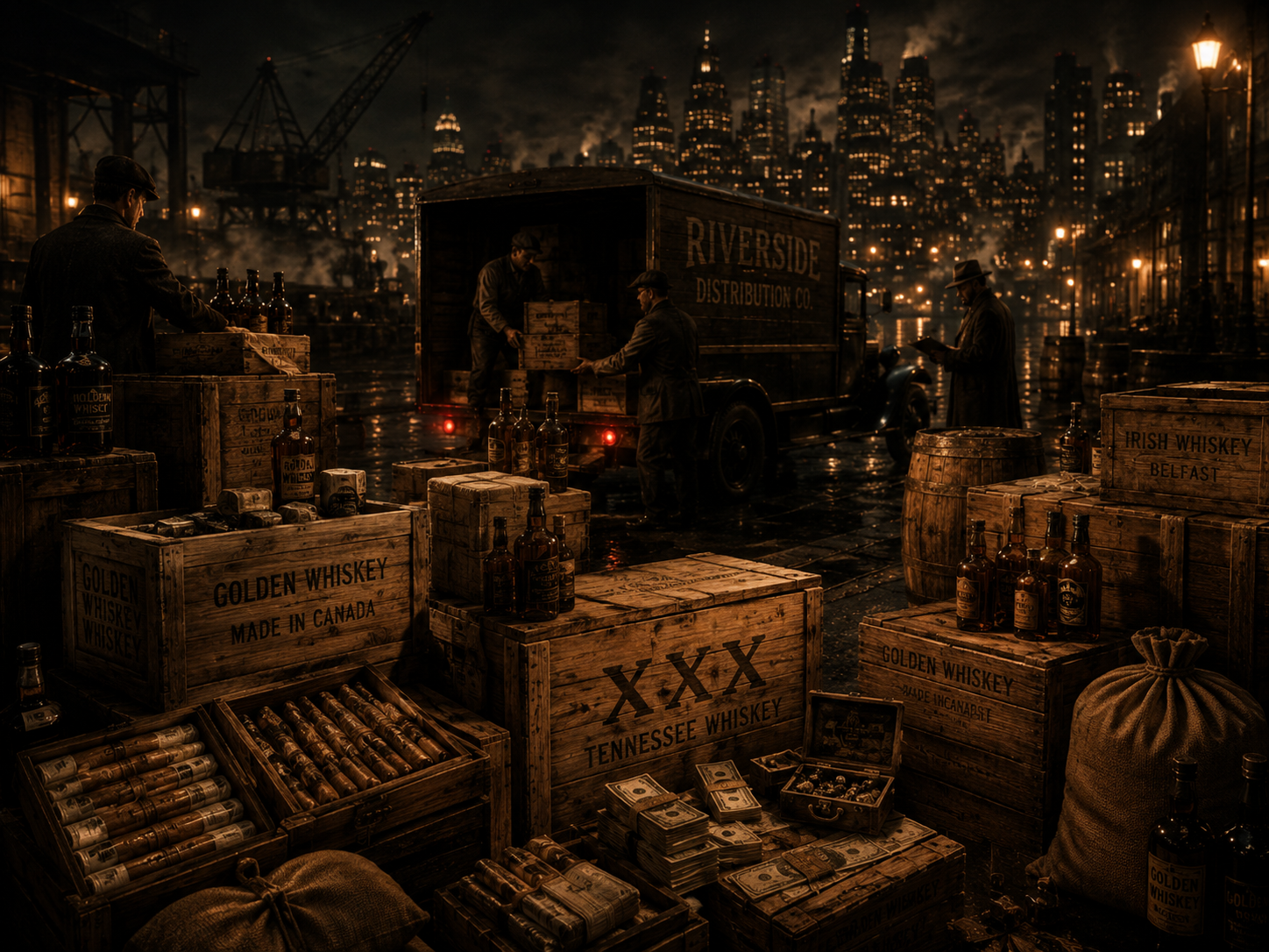 Caisses et marchandises de contrebande